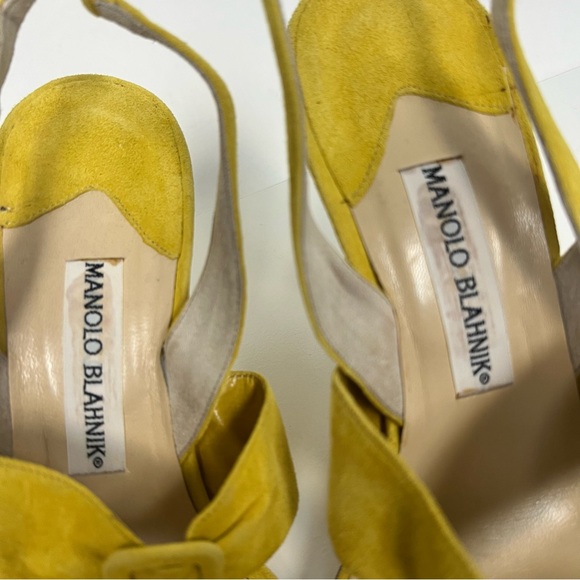 Manolo Blahnik Yellow Heels - Picture 6 of 11